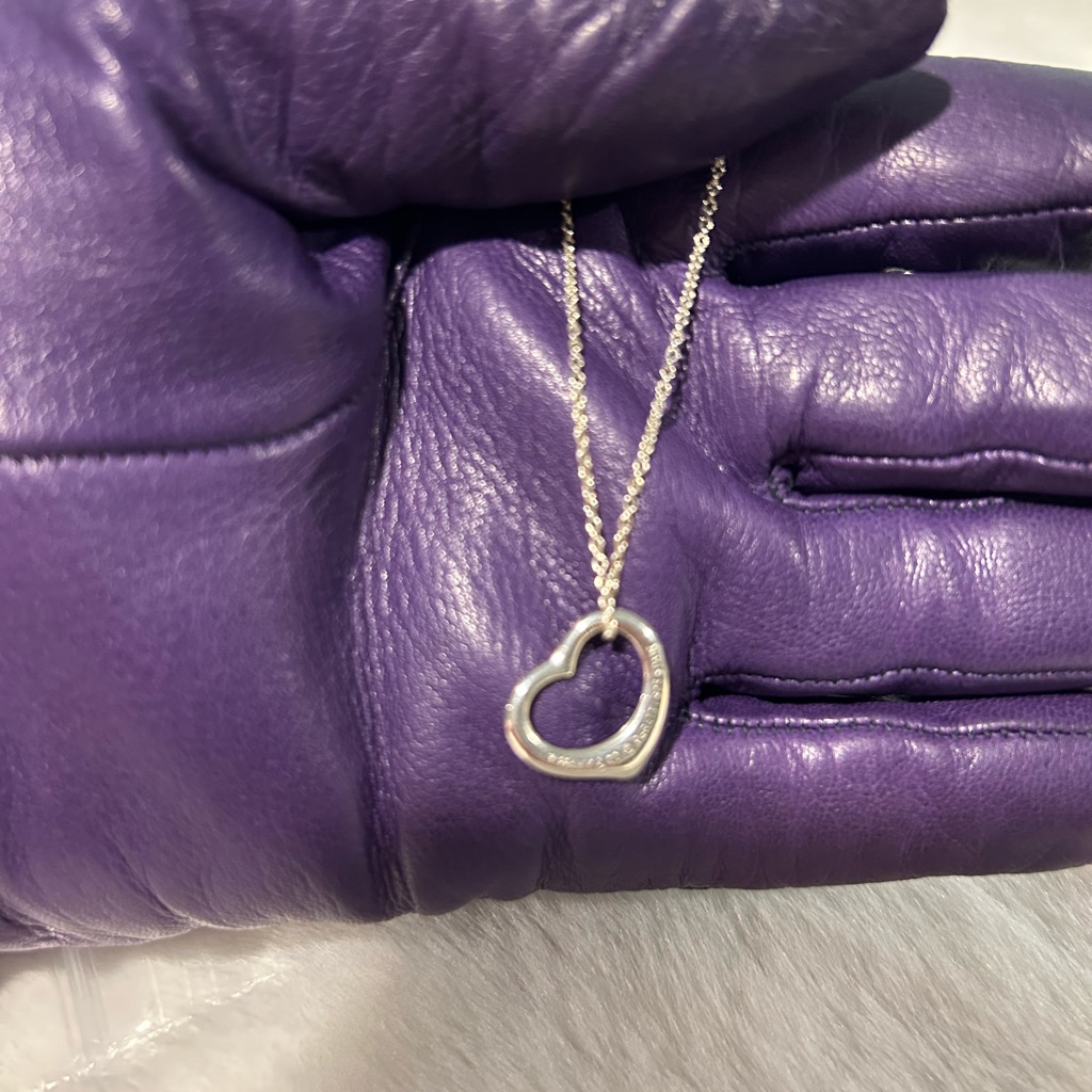 Tiffany & Co. Elsa Peretti Open Heart Pendant In Sterling Silver, 11 Mm, 16 Im.